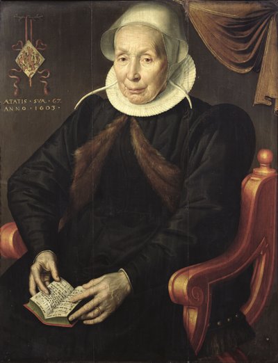 Porträt einer älteren Frau, 1603 von Aert Pietersz.